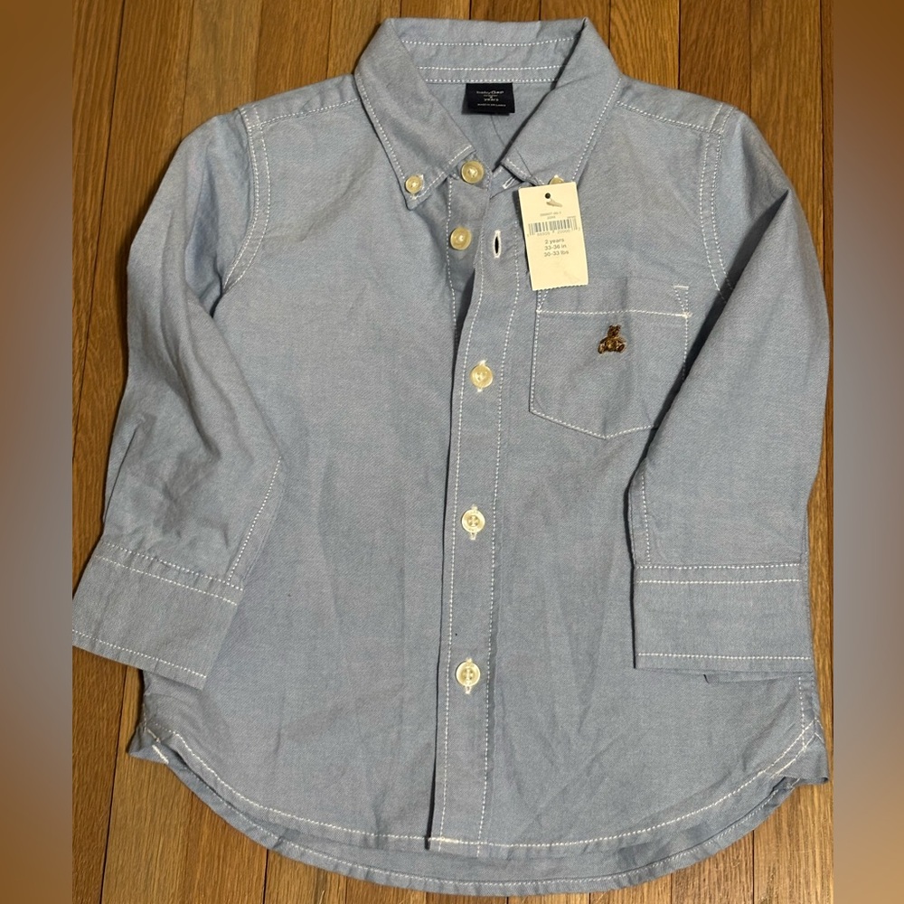 GAP Light Blue Kids Button-Down Shirt - new